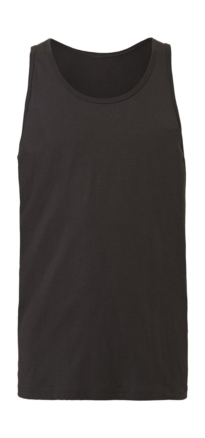  Unisex Jersey Tank in Farbe Charcoal-Black Triblend