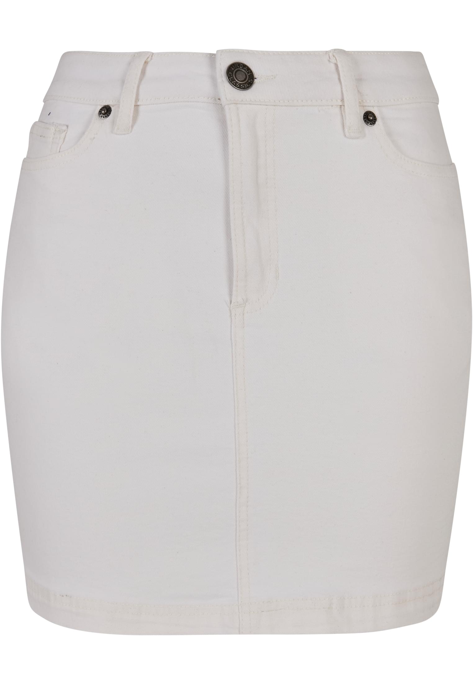 Frauen Ladies Organic Stretch Denim Mini Skirt in Farbe offwhite raw