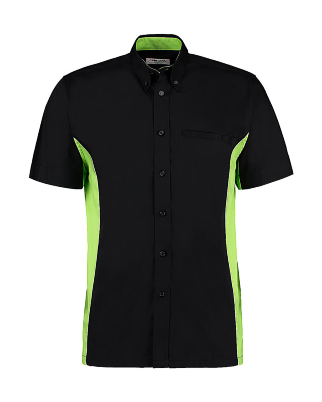  Classic Fit Sportsman Shirt SSL in Farbe Black/Lime/White