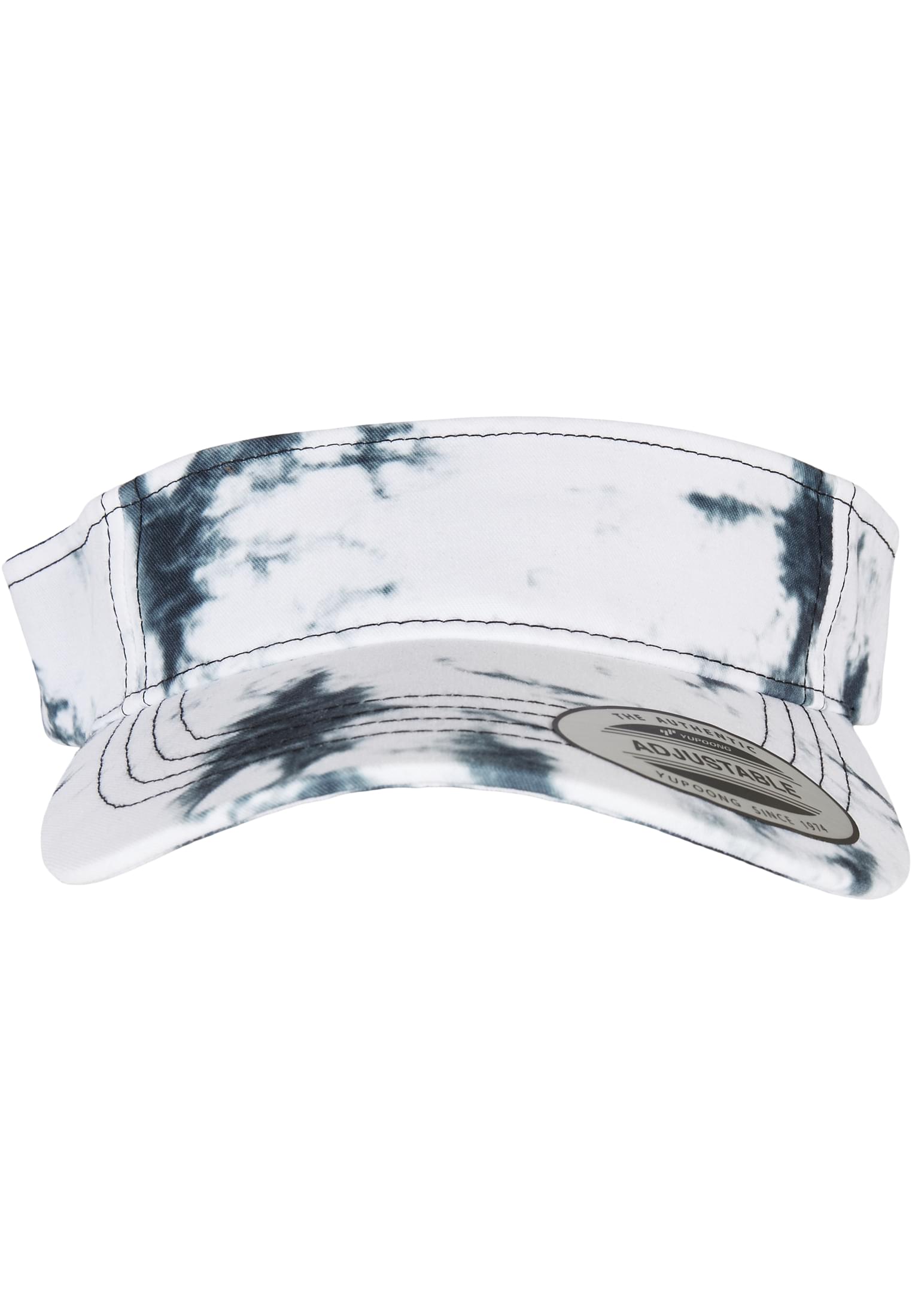 Snapback Batik Dye Curved Visor Cap in Farbe black/white