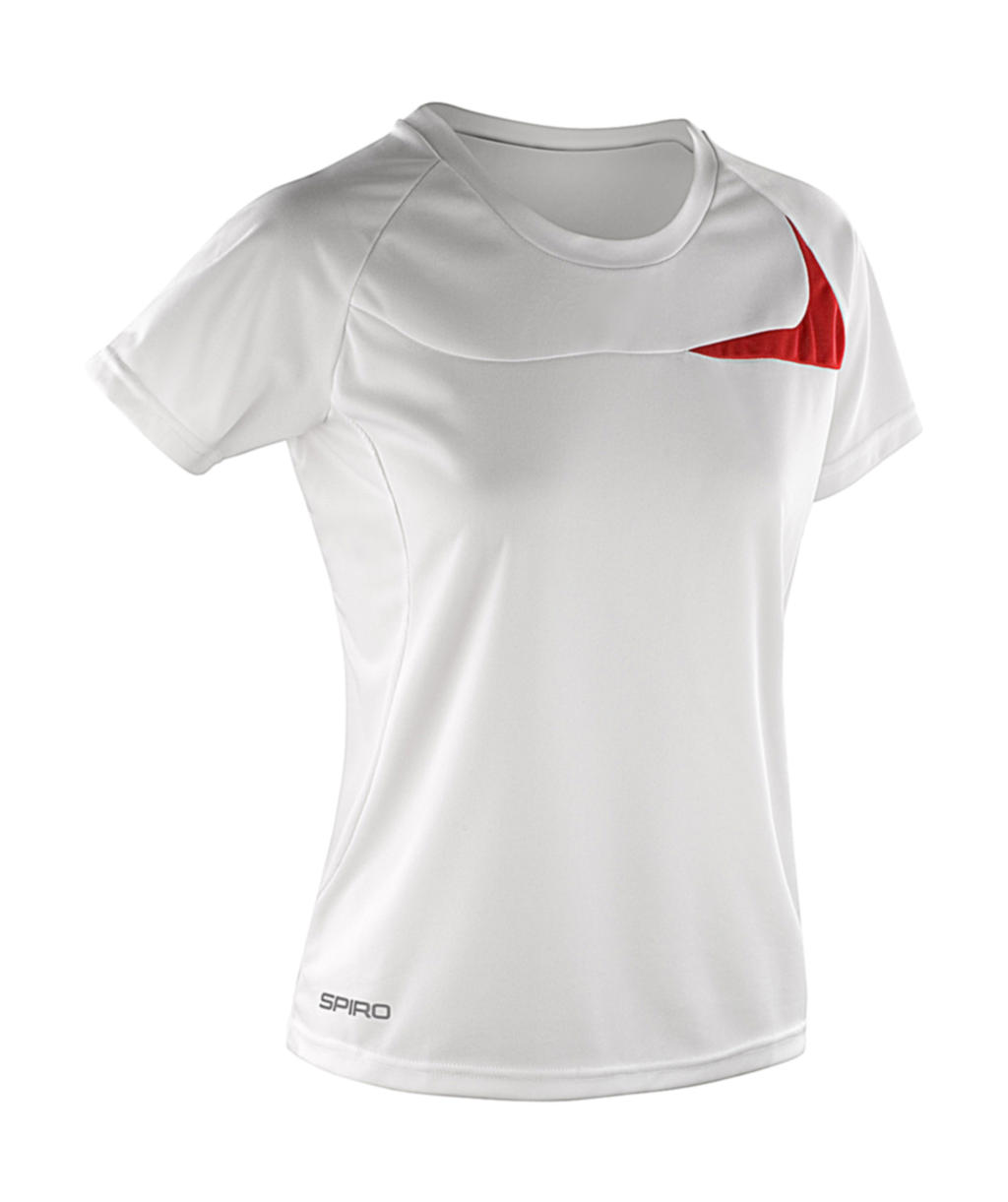  Spiro Ladies Dash Training Shirt in Farbe White/Red