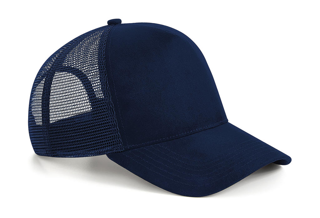  Suede Snapback Trucker in Farbe French Navy