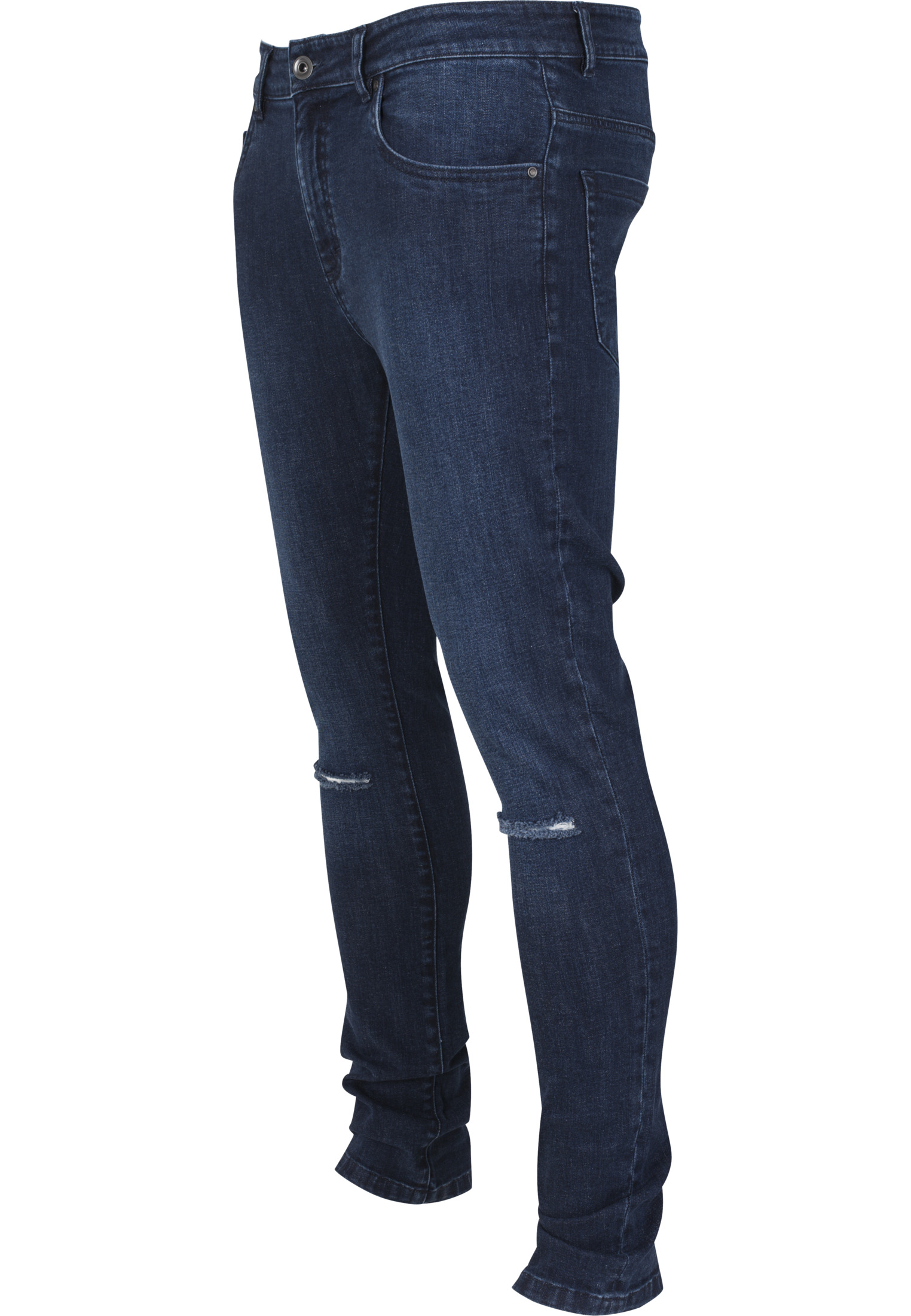 Hosen Slim Fit Knee Cut Denim Pants in Farbe dark blue