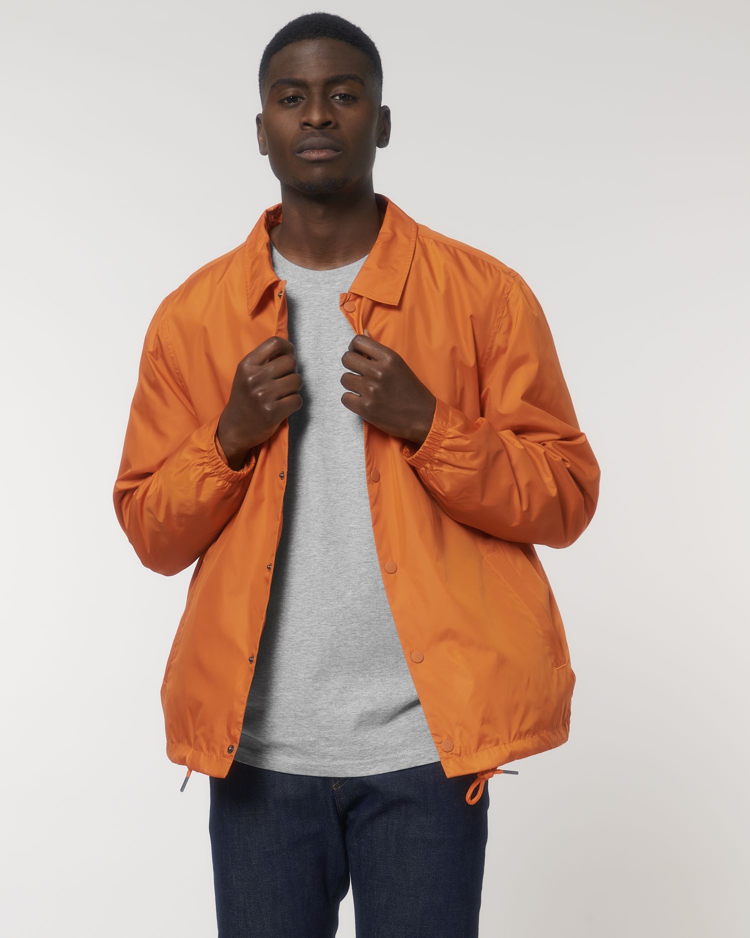 Non Padded Jacket Coacher in Farbe Flame Orange