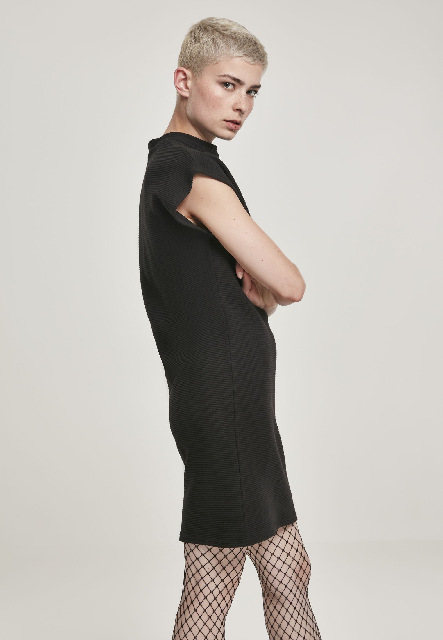 Kleider & R?cke Ladies Naps Terry Extended Shoulder Dress in Farbe black