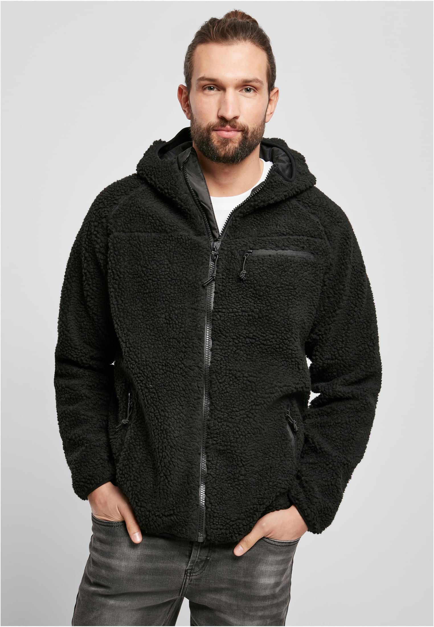 Pullover Teddyfleece Worker Jacket in Farbe anthracite