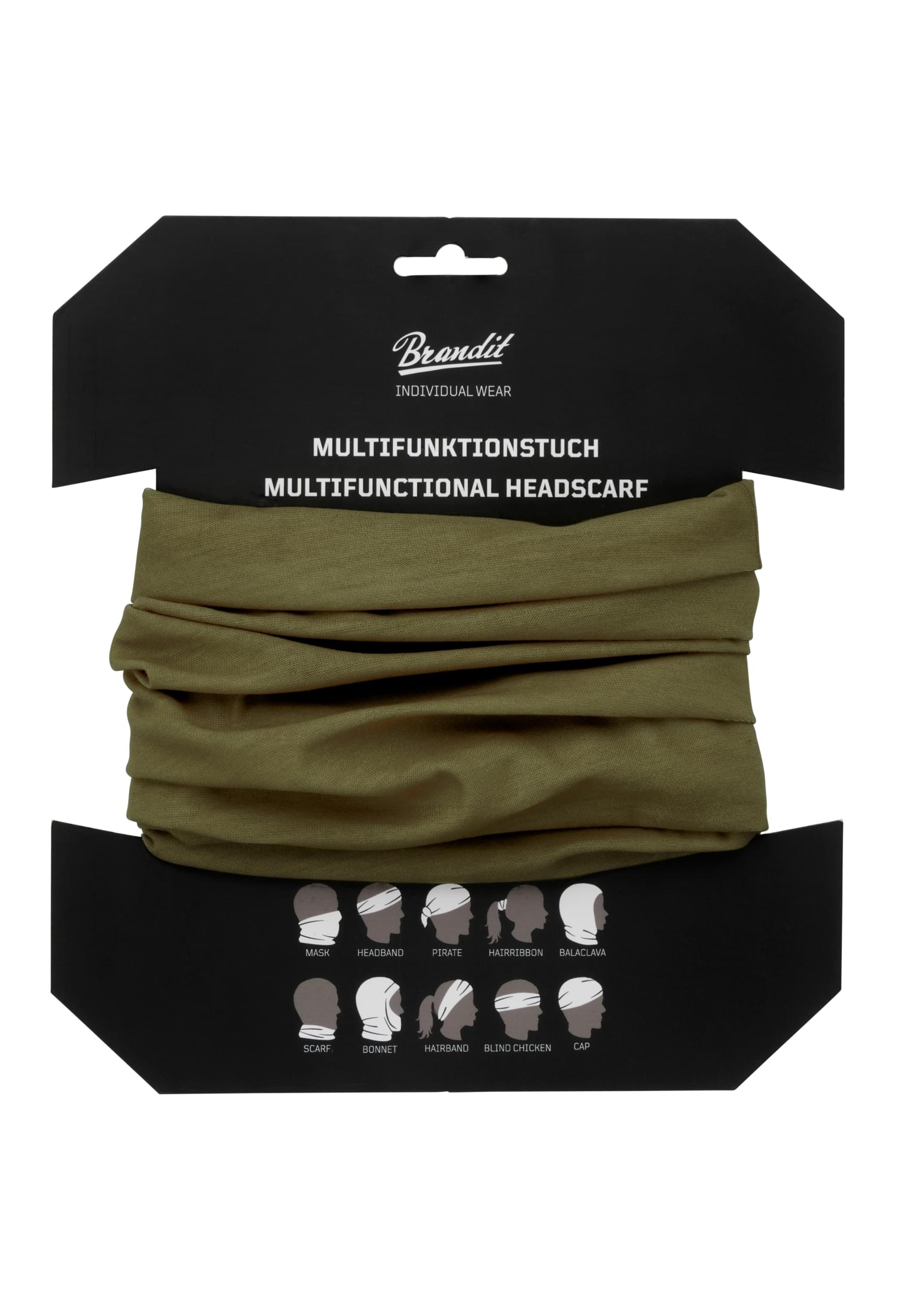 Accessoires Multifunktionstuch in Farbe olive