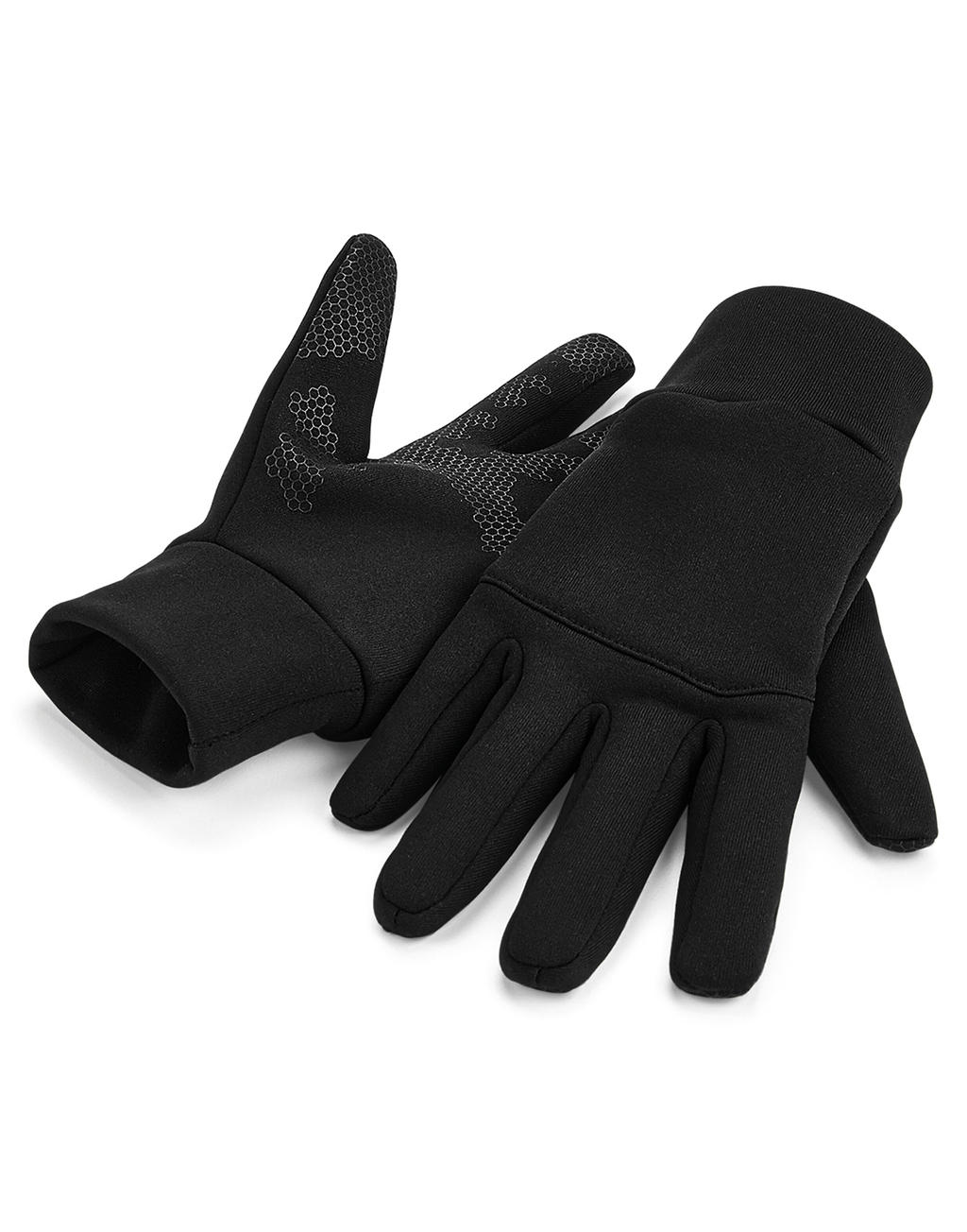  Softshell Sports Tech Gloves in Farbe Black