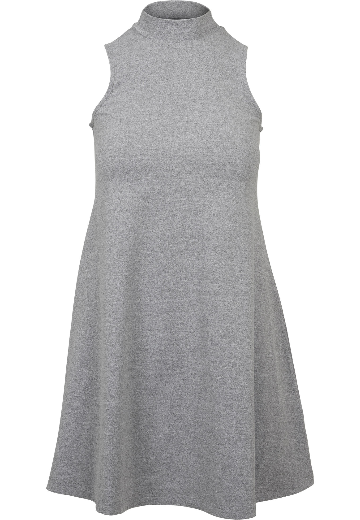 Curvy Ladies A-Line Turtleneck Dress in Farbe grey
