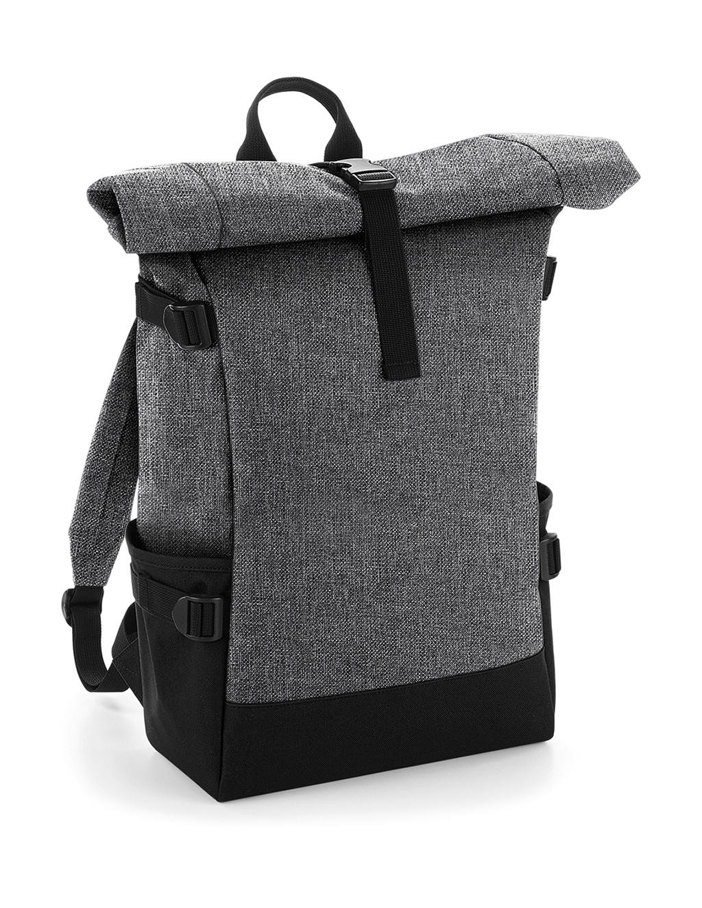  Block Roll-Top Backpack in Farbe Grey Marl/Black