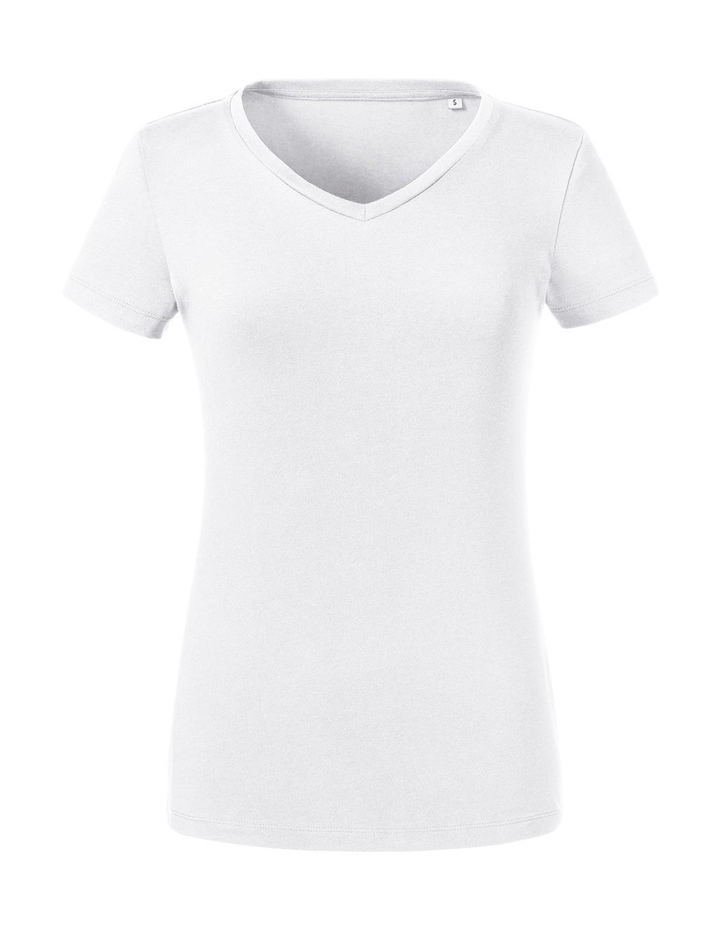  Ladies Pure Organic V-Neck Tee in Farbe White