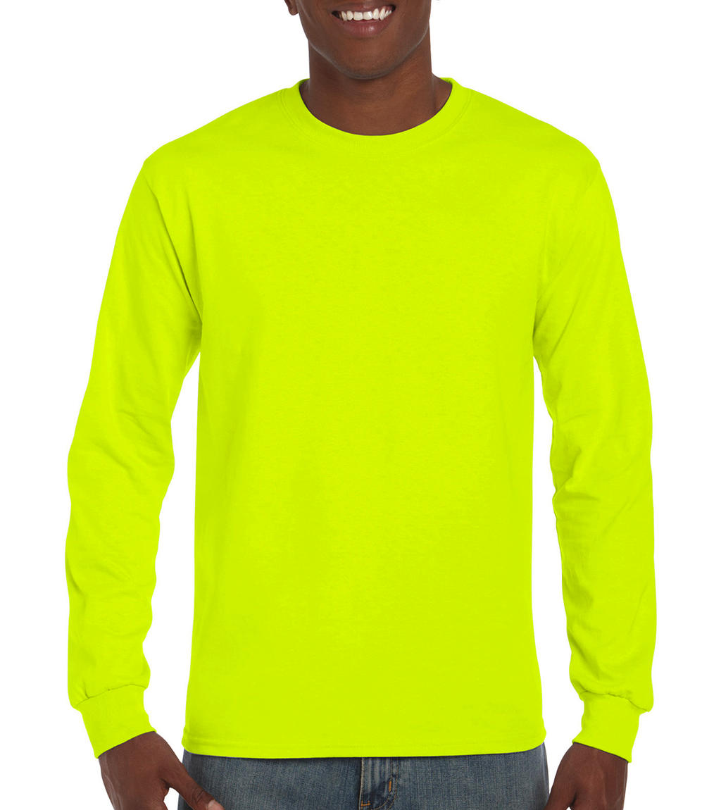  Ultra Cotton Adult T-Shirt LS in Farbe Safety Green