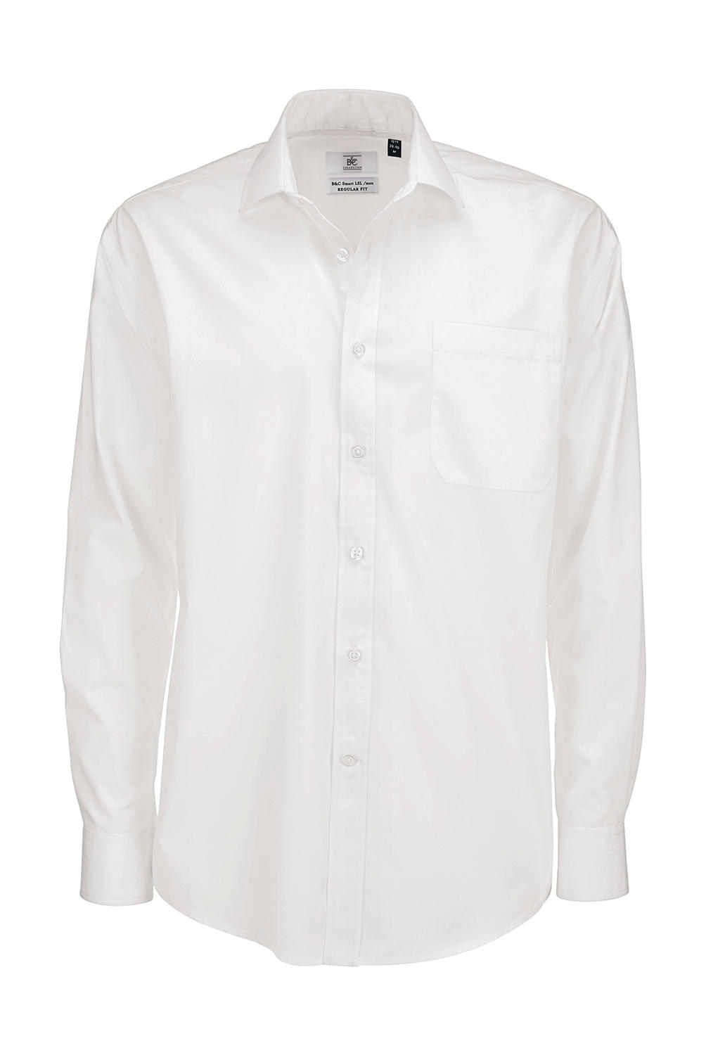 Smart LSL/men Poplin Shirt in Farbe White