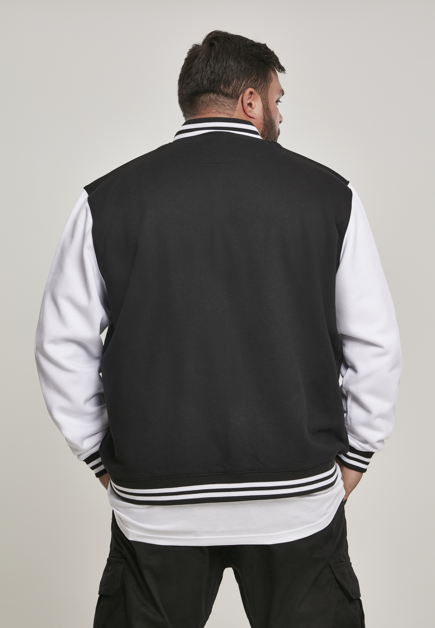 College Jacken 2-tone College Sweatjacket in Farbe blk/wht
