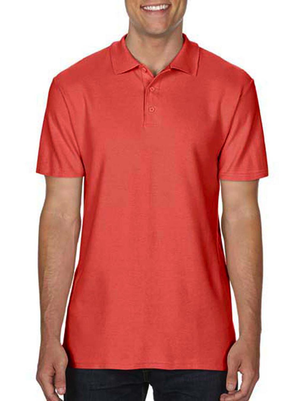 Softstyle? Adult Double Pique Polo in Farbe Bright Salmon