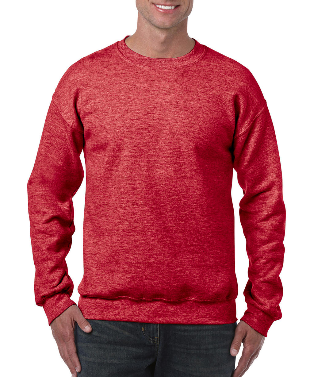  Heavy Blend Adult Crewneck Sweat in Farbe Heather Sport Scarlet Red