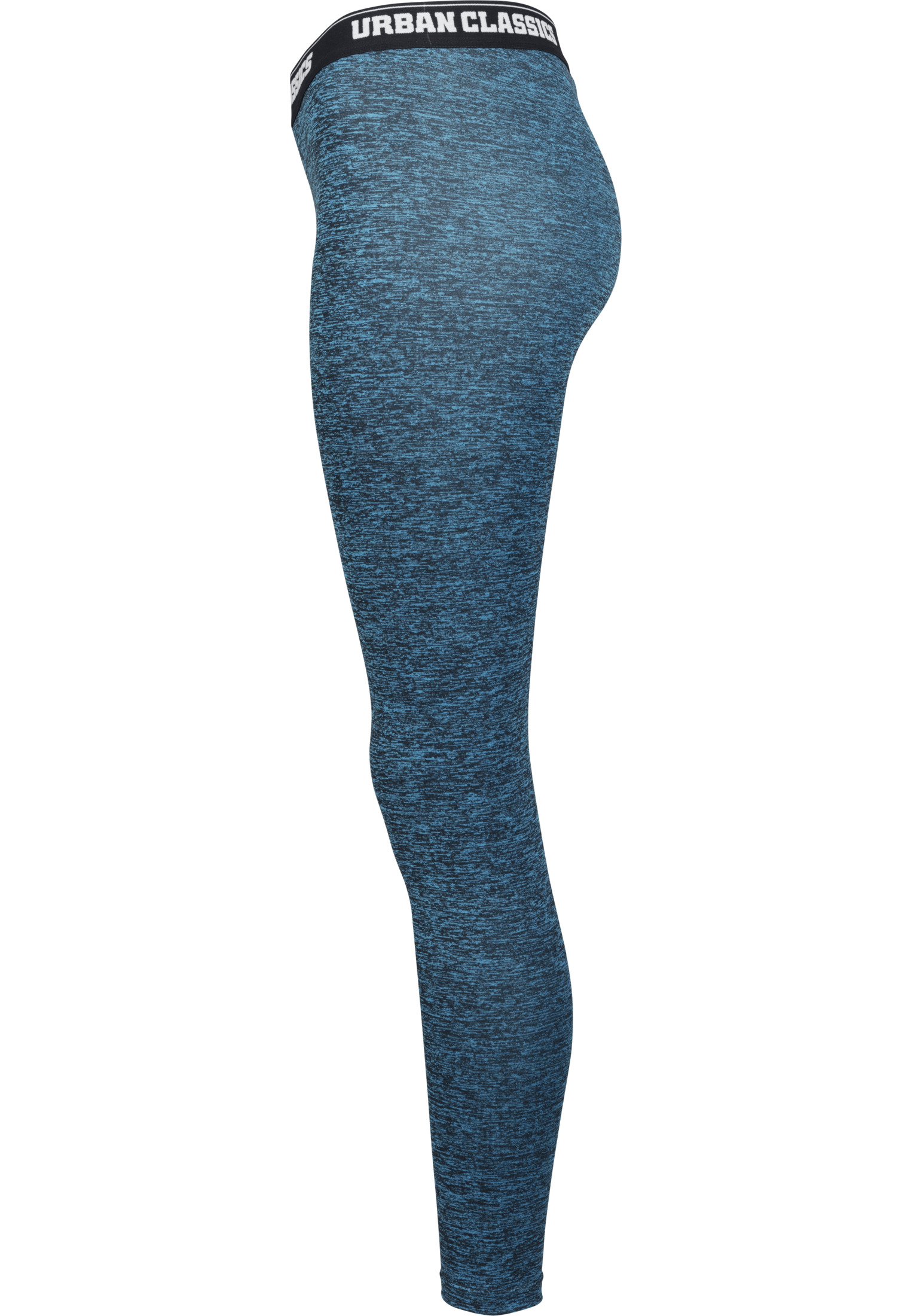 Athleisure Ladies Active Melange Logo Leggings in Farbe turquoise/black/black