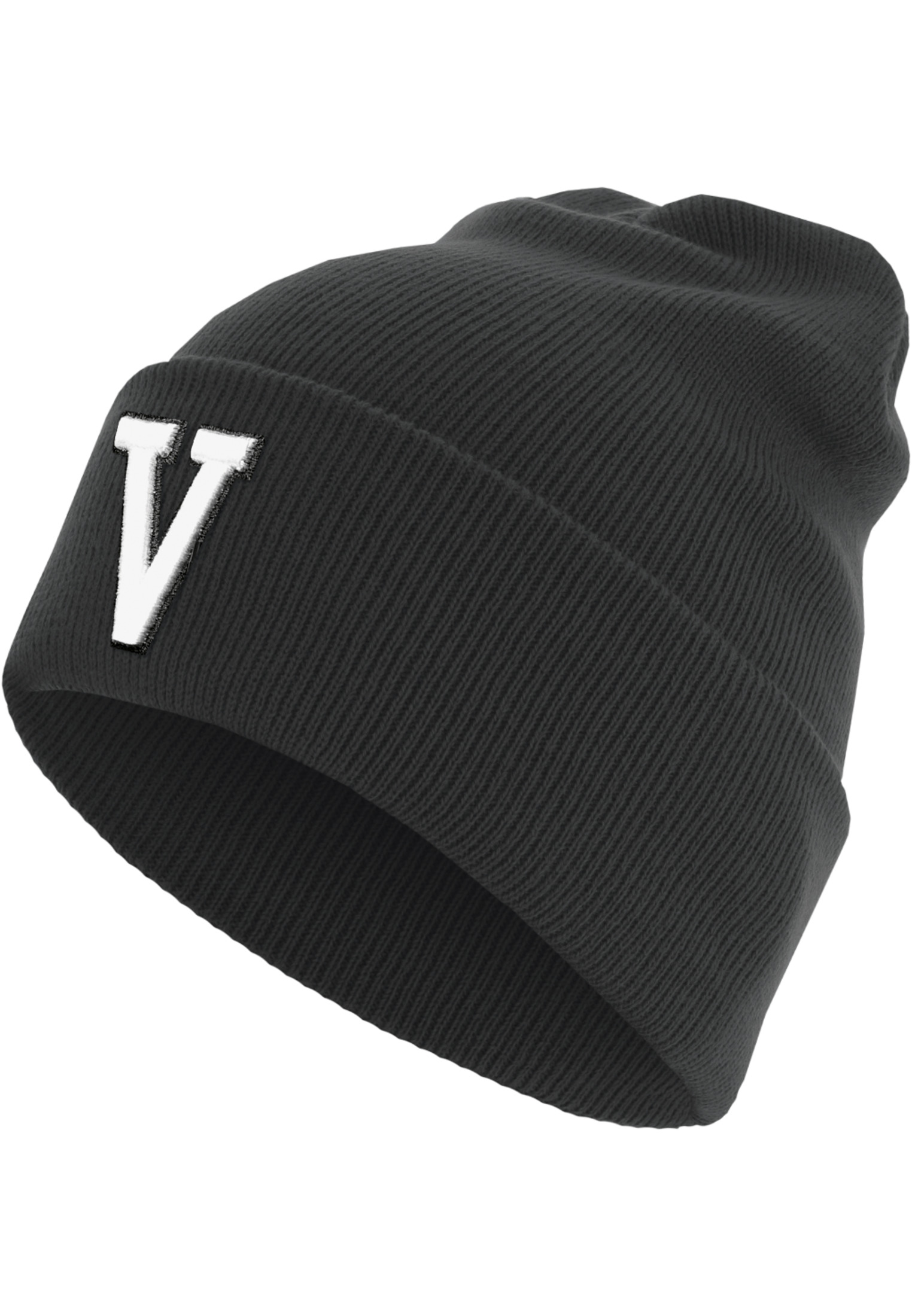 Caps & Beanies Letter Cuff Knit Beanie in Farbe V
