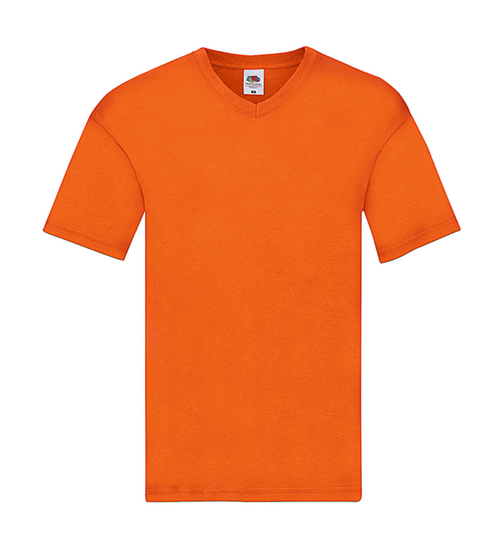  Original V-Neck T in Farbe Orange