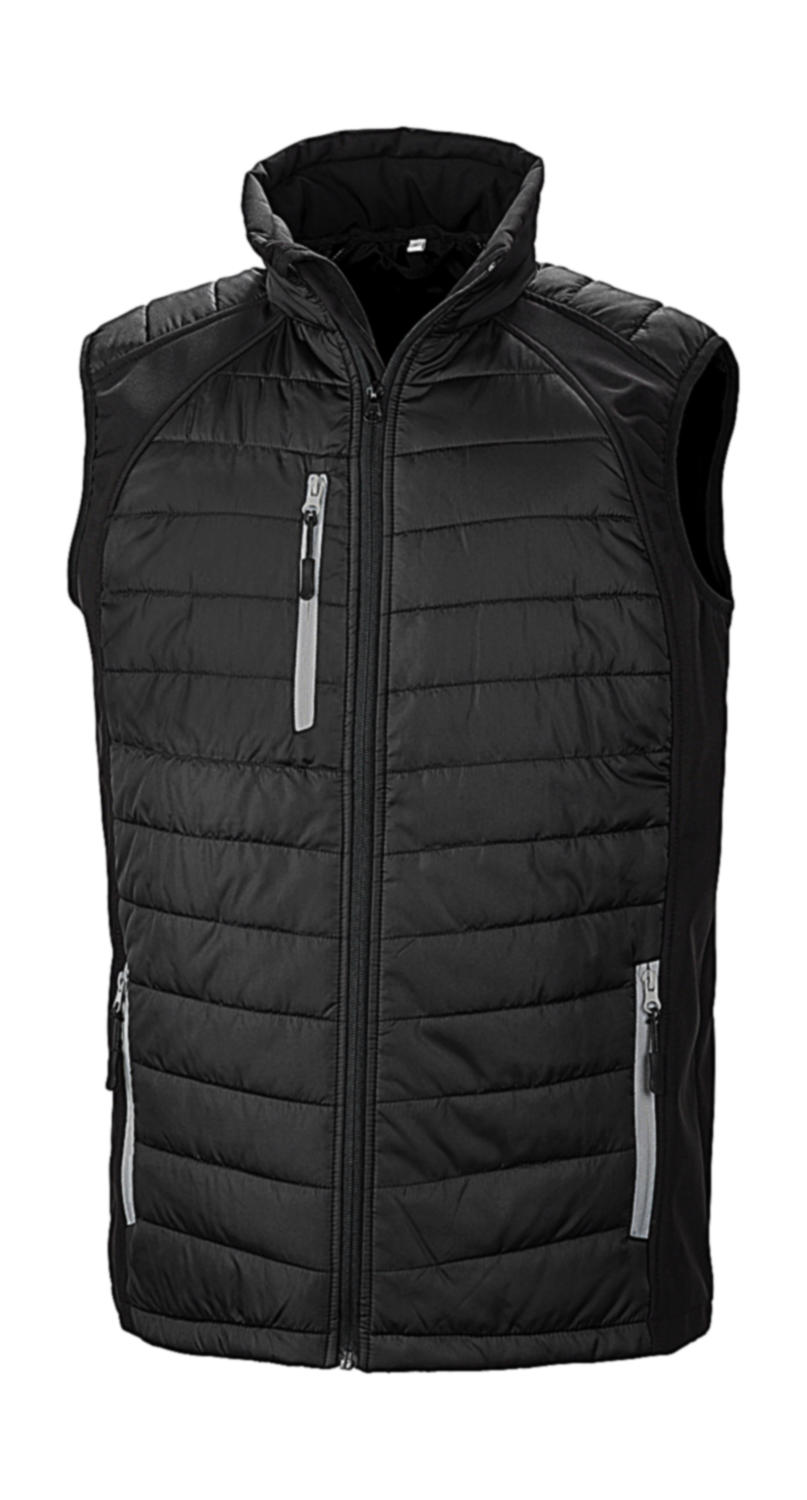  Black Compass Padded Softshell Gilet in Farbe Black/Grey