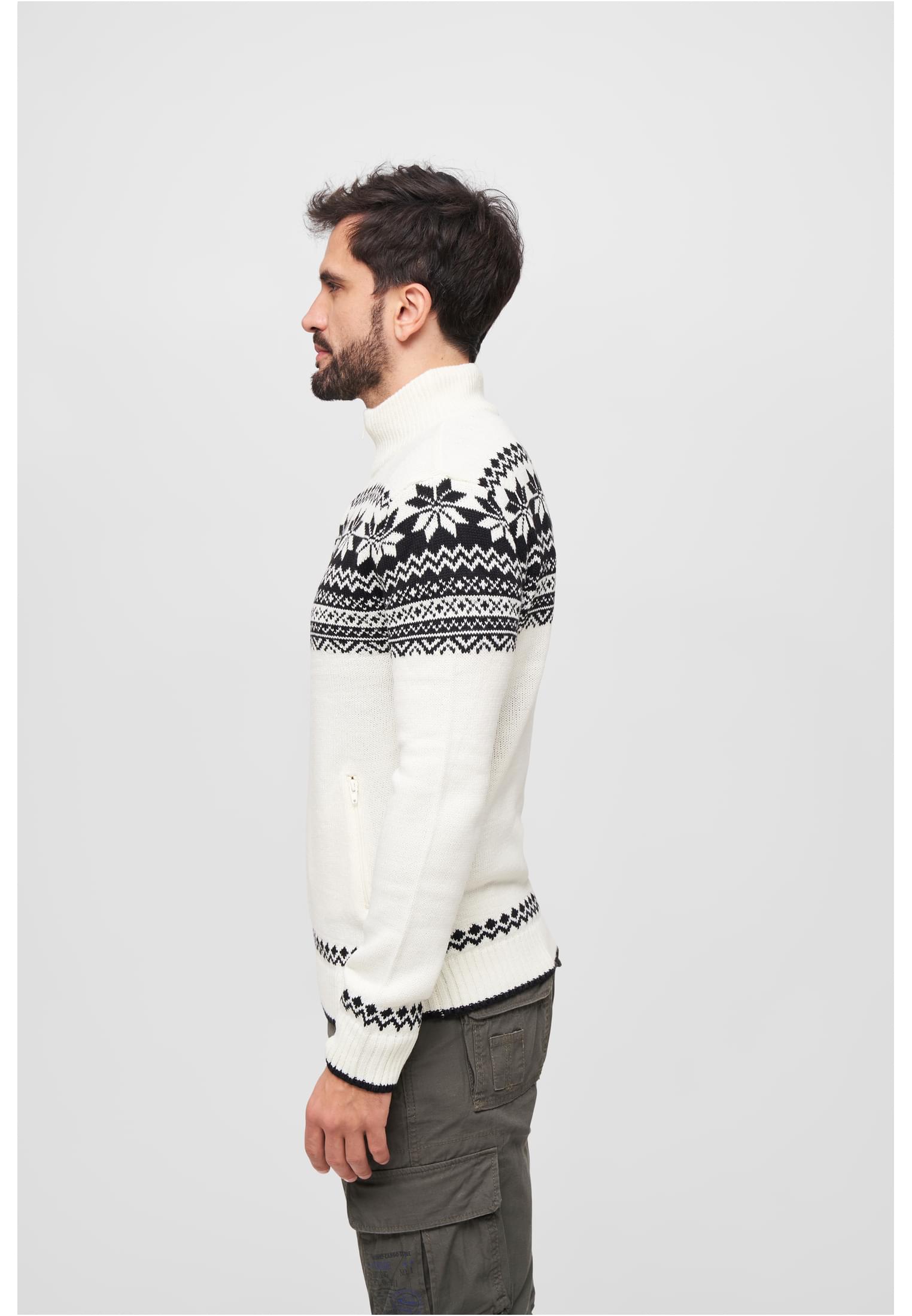 Pullover Cardigan Norweger in Farbe white