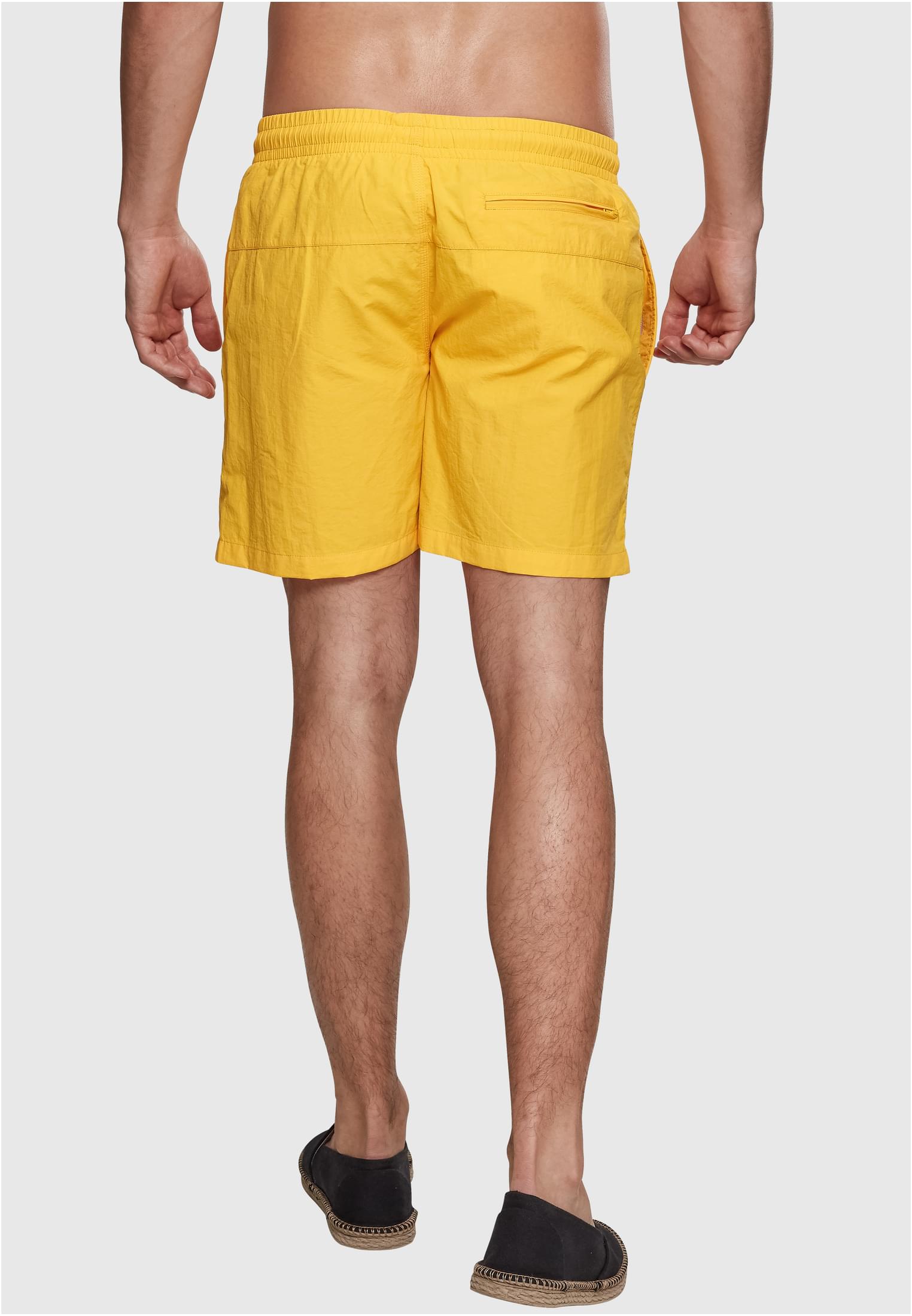 Plus Size Block Swim Shorts in Farbe chrome yellow