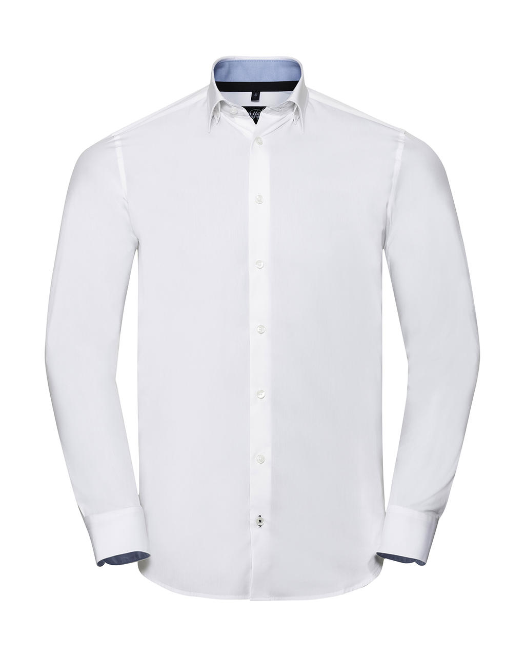  Mens LS Tailored Contrast Ultimate Stretch Shirt in Farbe White/Oxford Blue/Bright Navy