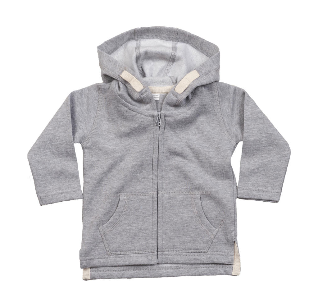  Baby Hoodie in Farbe Heather Grey Melange