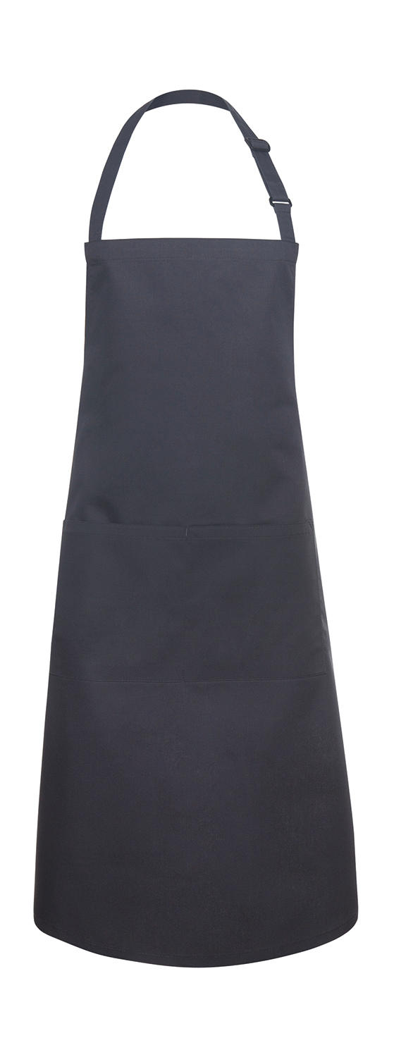  Bib Apron Basic with Pocket in Farbe Anthracite
