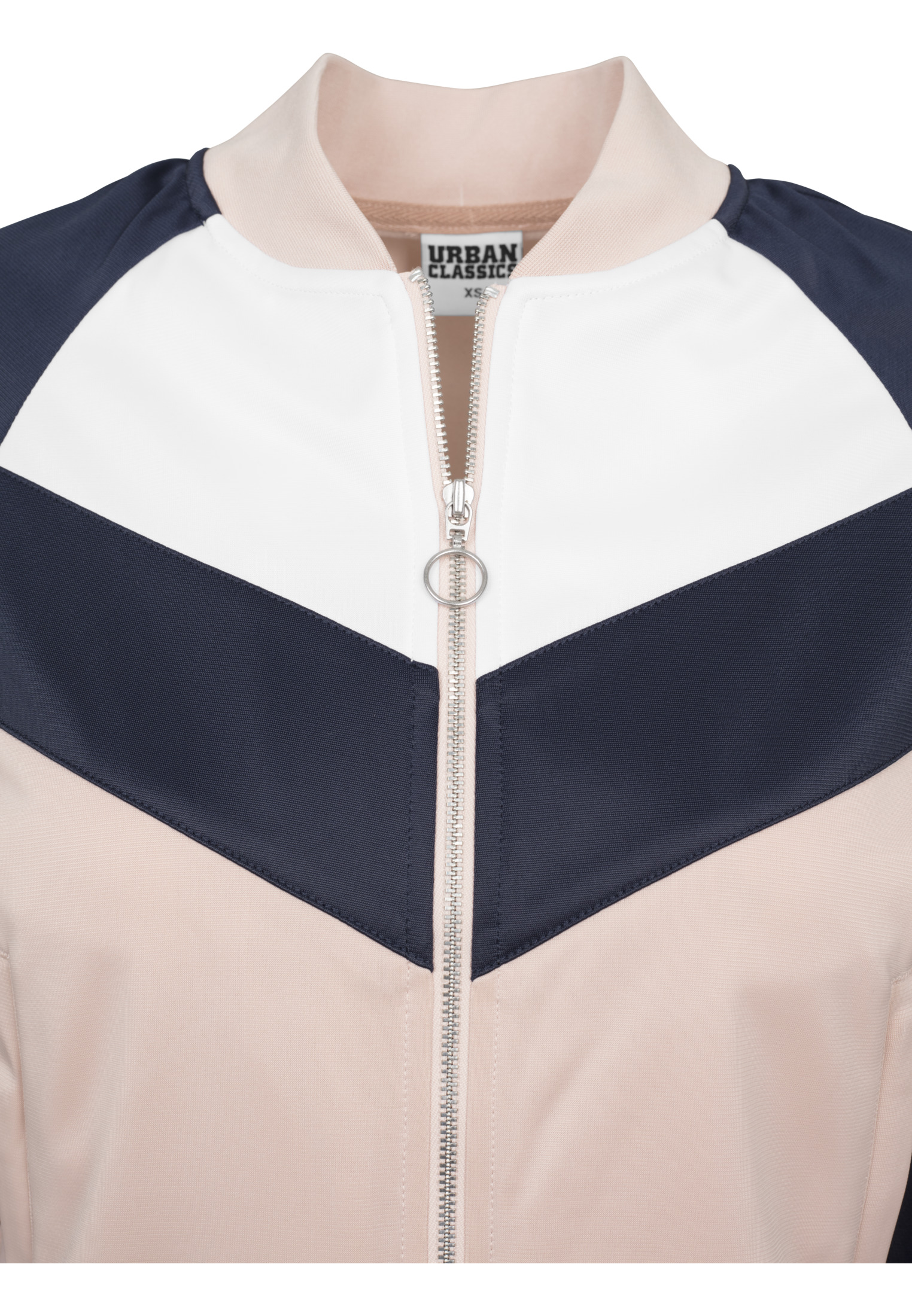 Light Jackets Ladies Short Raglan Track Jacket in Farbe light rose/navy/white