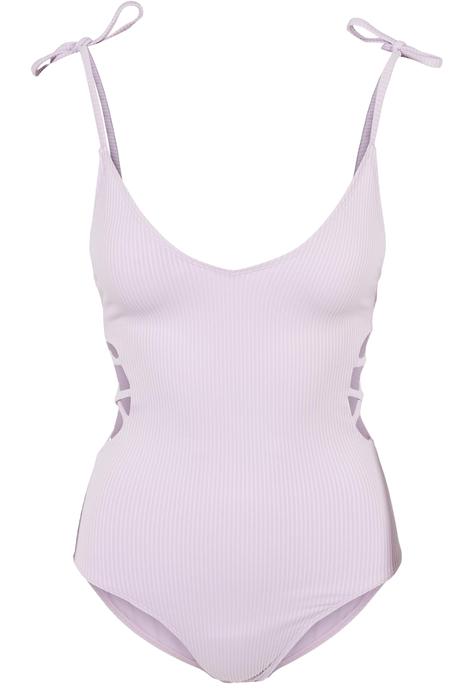 Frauen Ladies Rib Swimsuit in Farbe lilac
