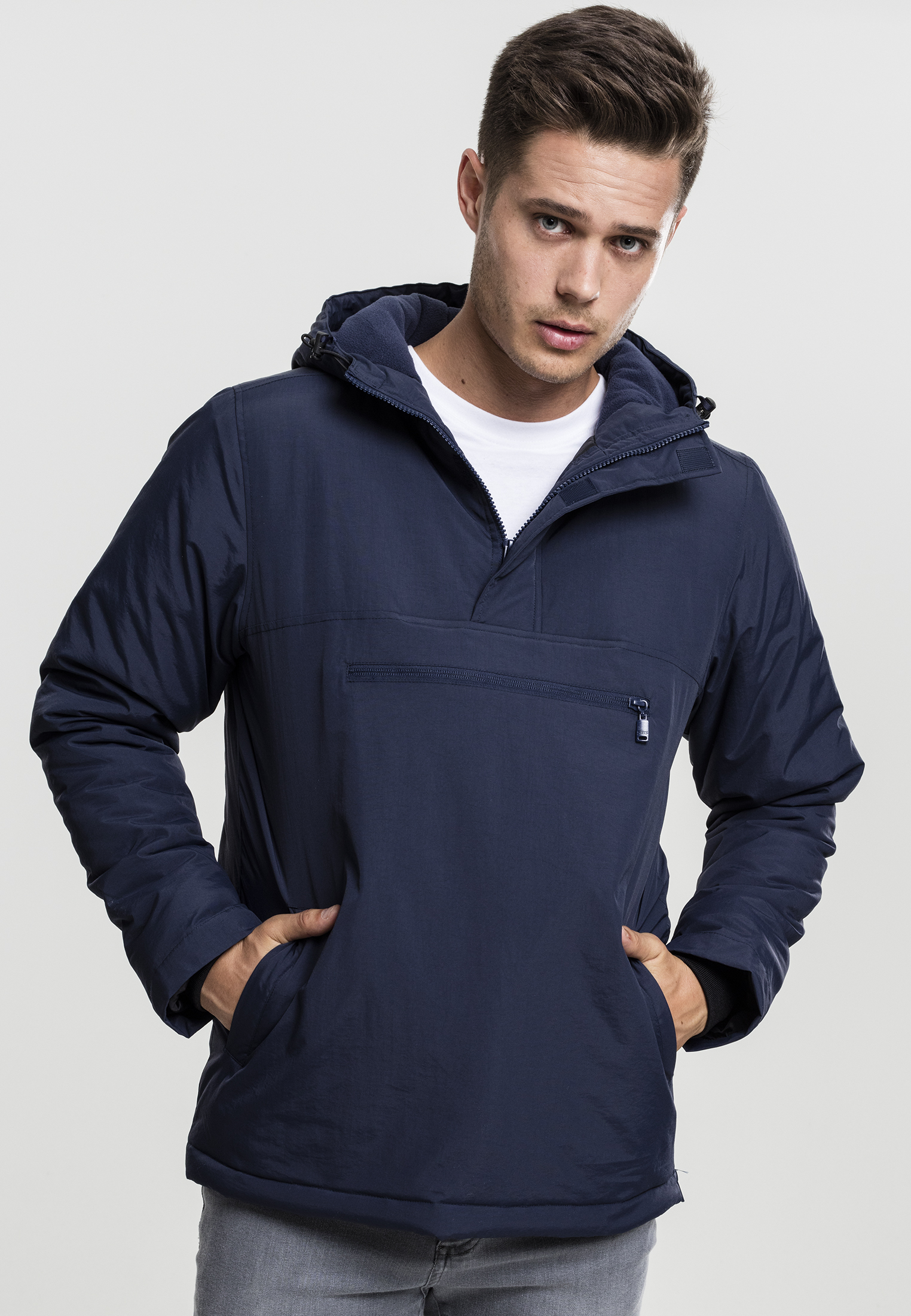 Winter Jacken Padded Pull Over Jacket in Farbe navy