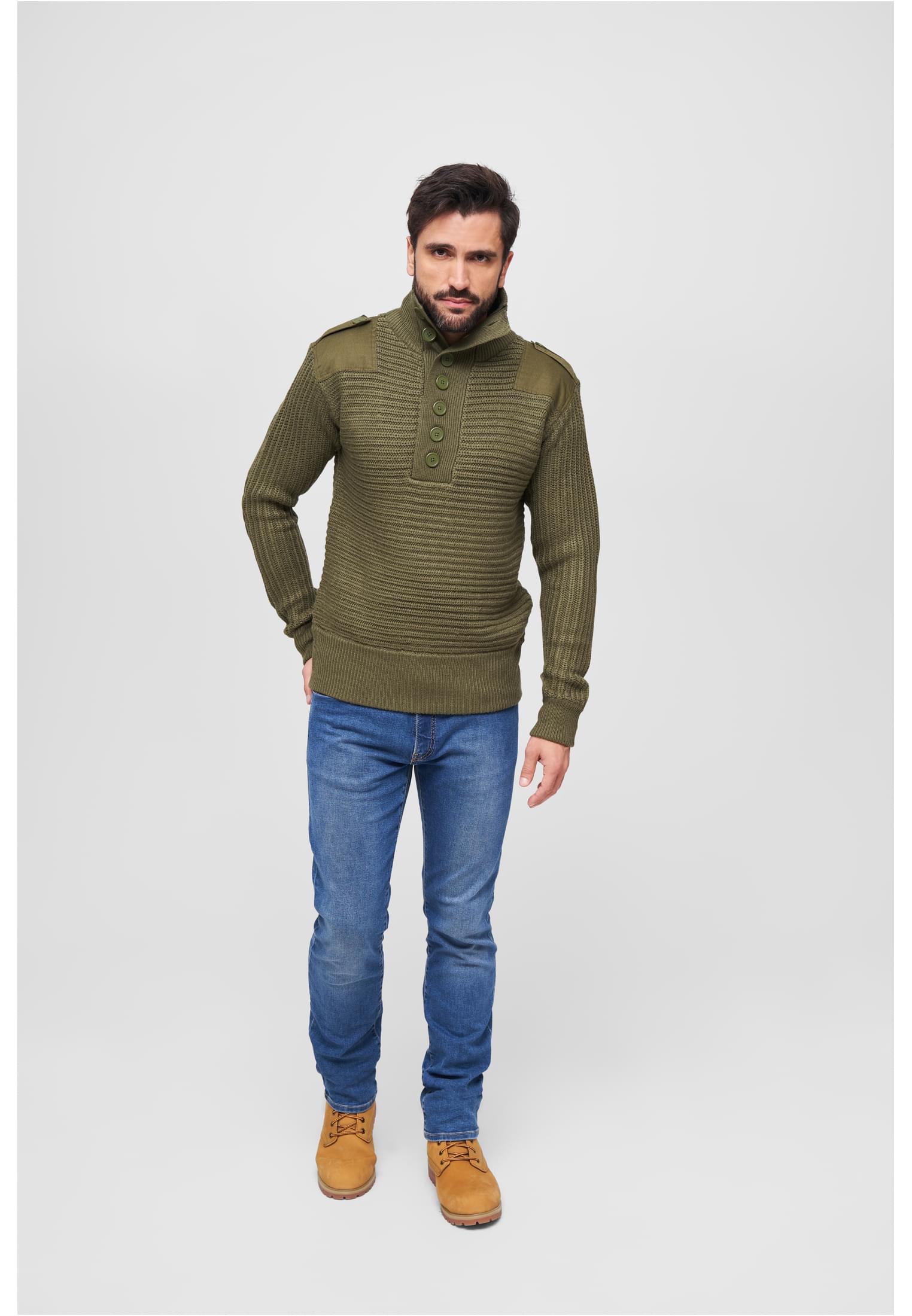 Pullover Alpin Pullover in Farbe olive