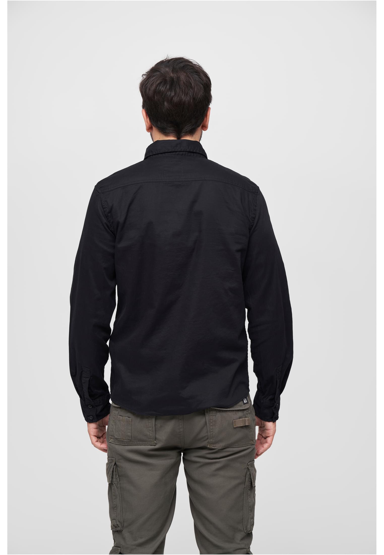 Hemden Flanellshirt in Farbe black
