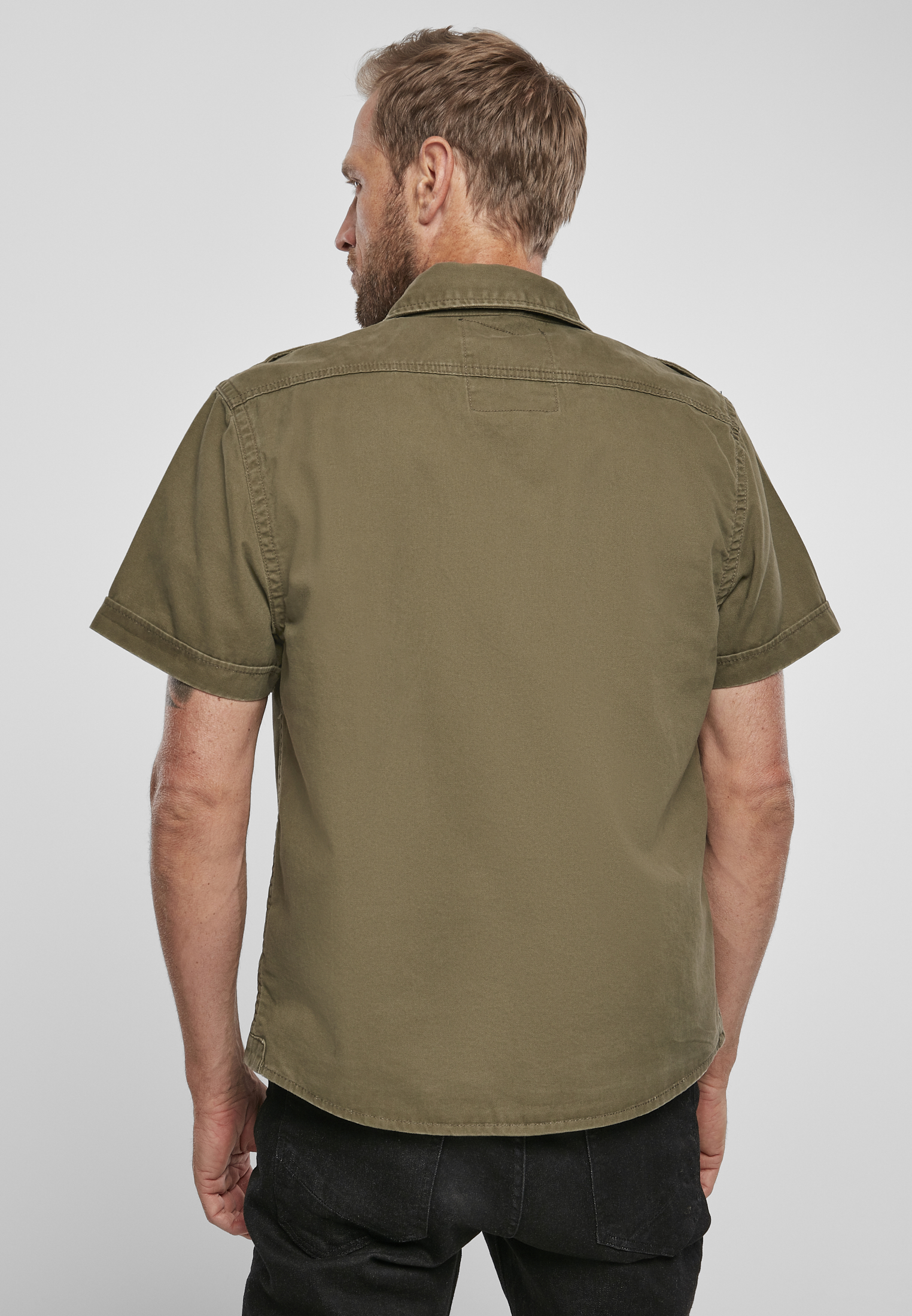 Hemden Vintage Shirt shortsleeve in Farbe olive