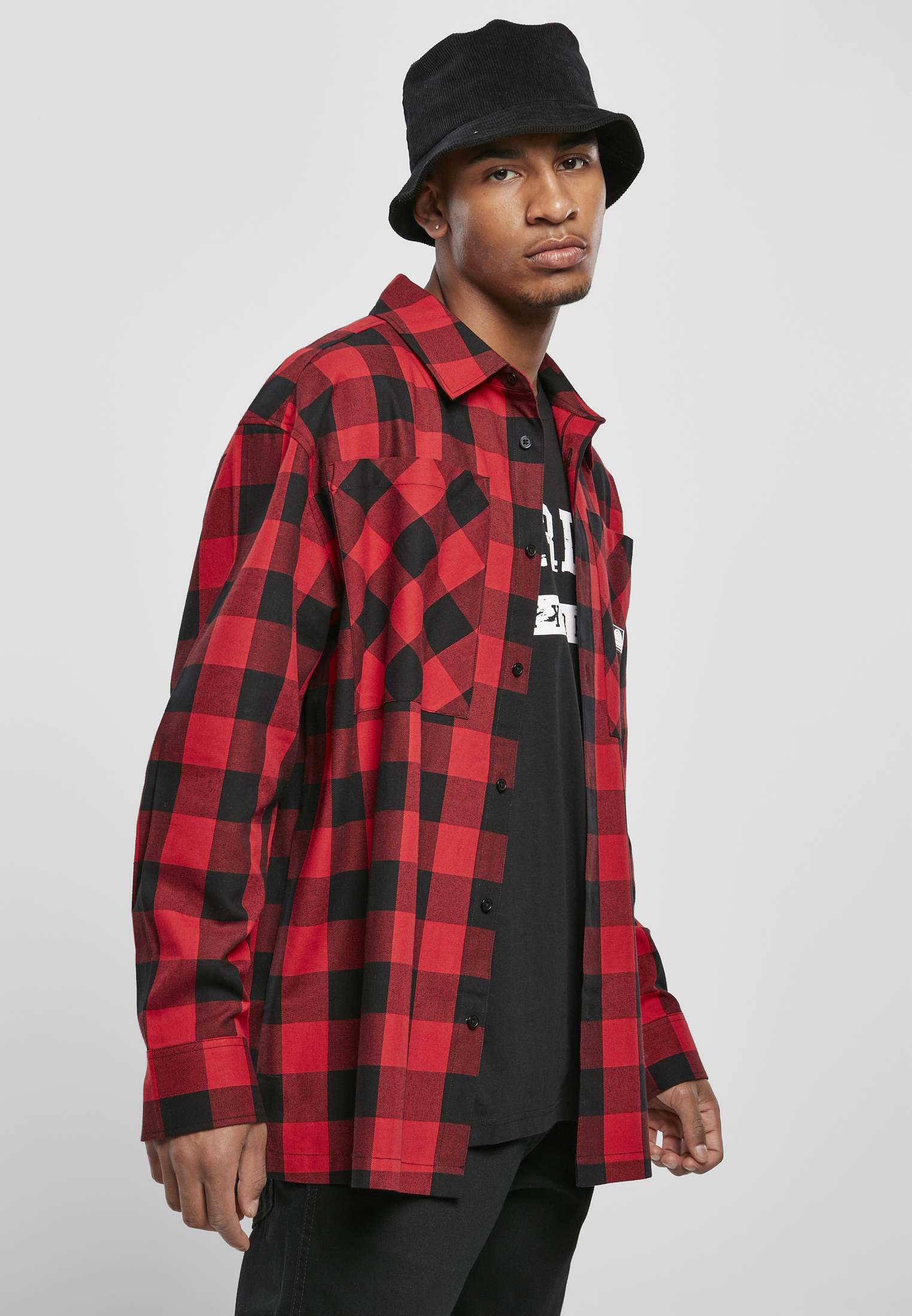 Saisonware Southpole Check Flannel Shirt in Farbe red