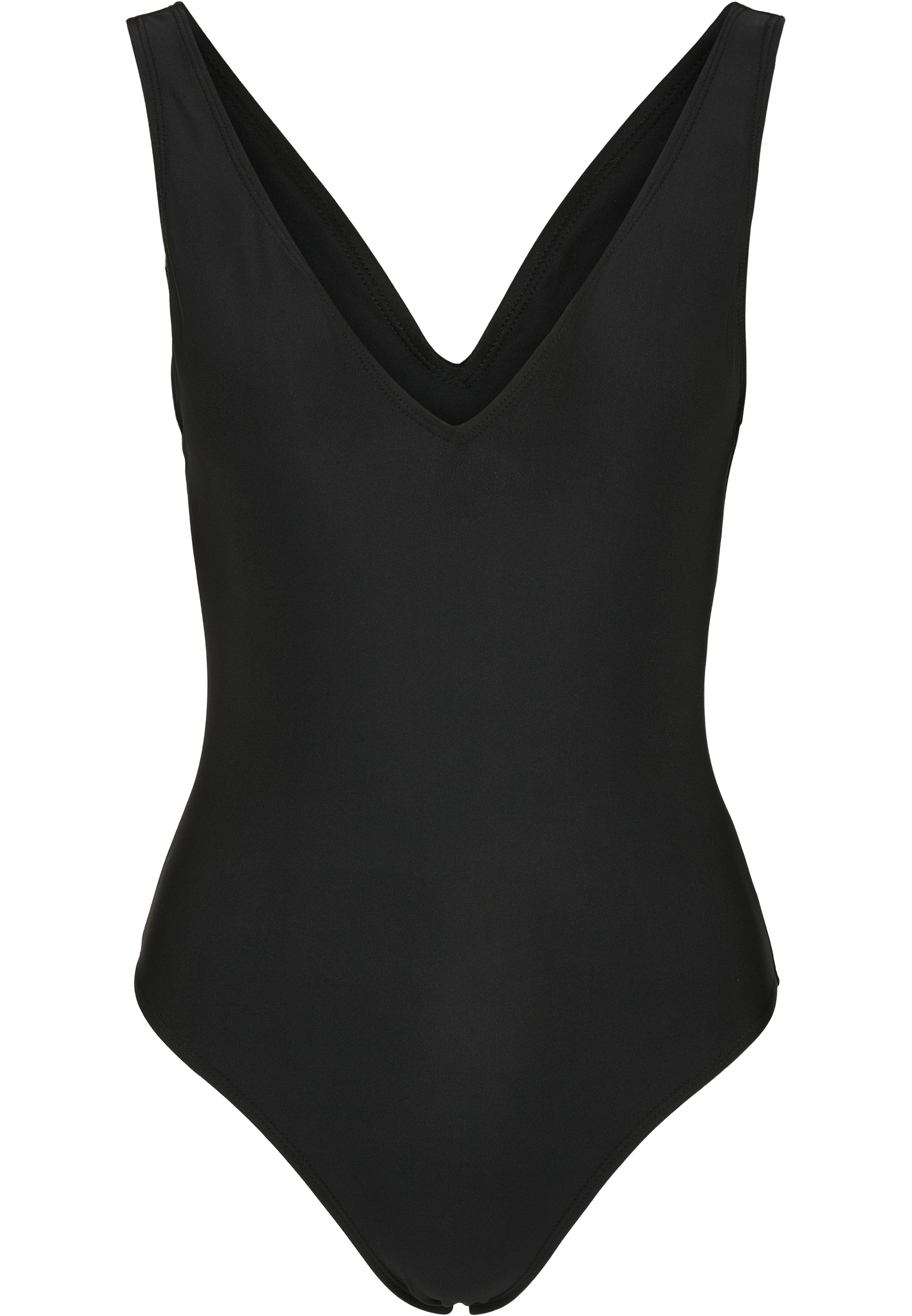 Nachhaltig Ladies Recycled High Leg Swimsuit in Farbe black