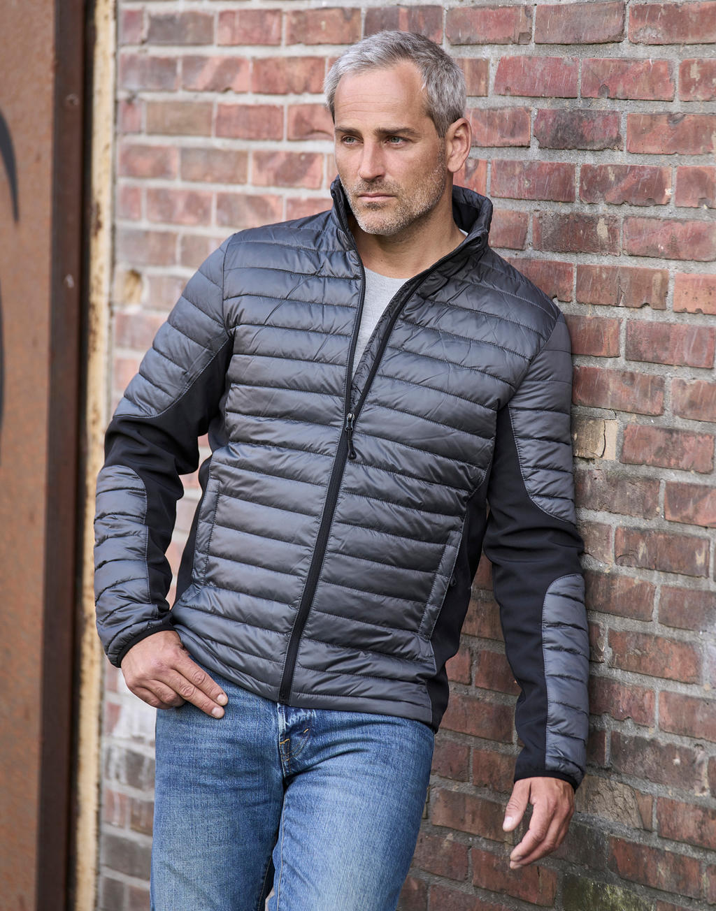  Crossover Jacket in Farbe Space Grey/Black