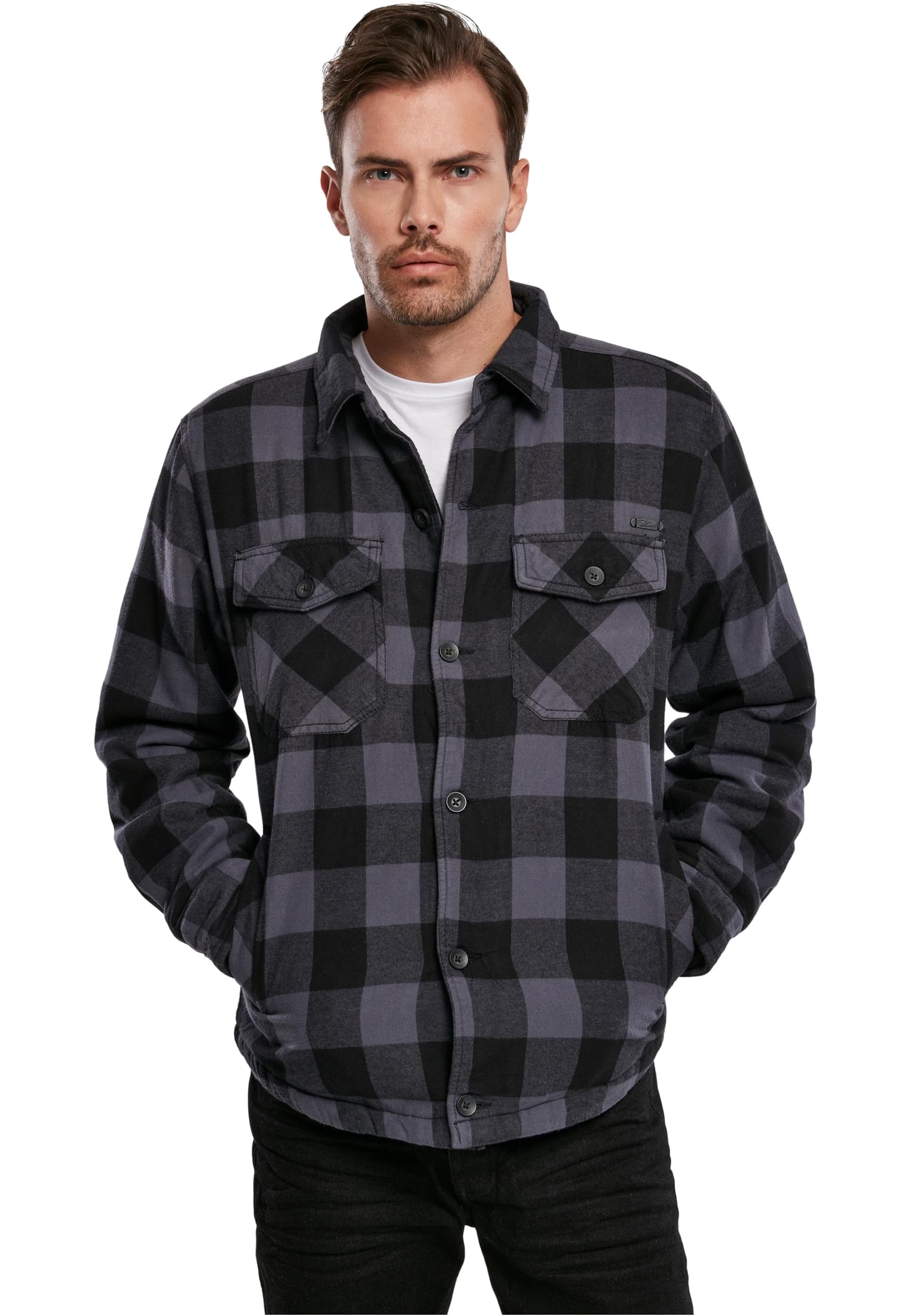 Jacken Lumberjacket in Farbe black/grey