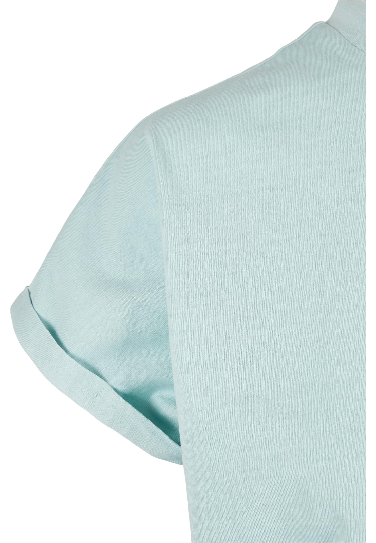 T-Shirts Ladies Short Pigment Dye Cut On Sleeve Tee in Farbe seablue