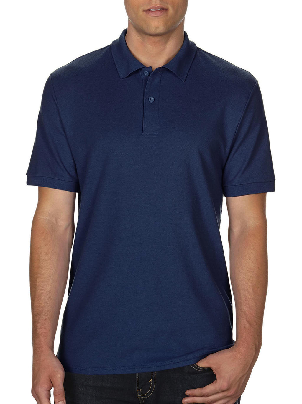  DryBlend? Double Piqu? Polo in Farbe Navy