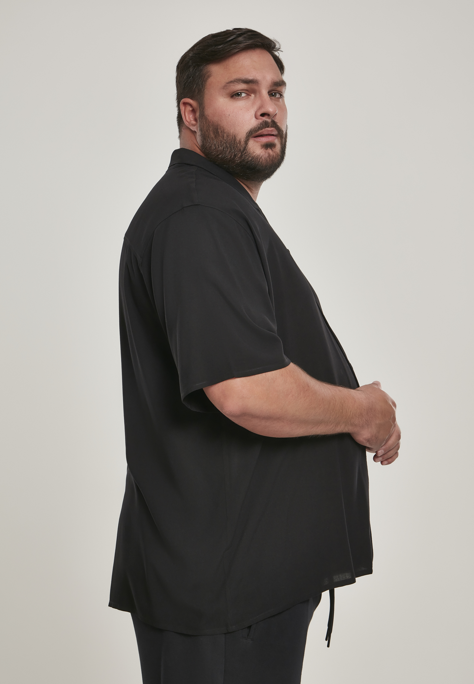 Hemden Viscose Resort Shirt in Farbe black