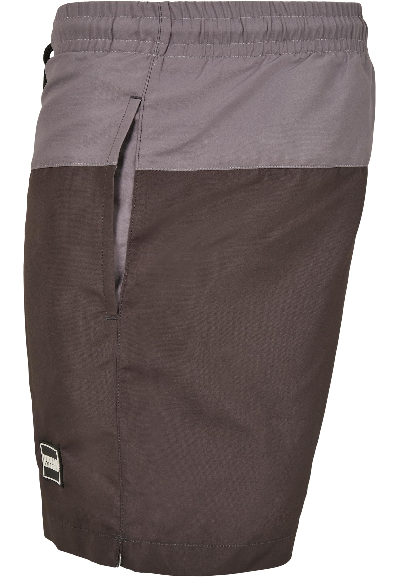 Plus Size Block Swim Shorts in Farbe blackbird/asphalt