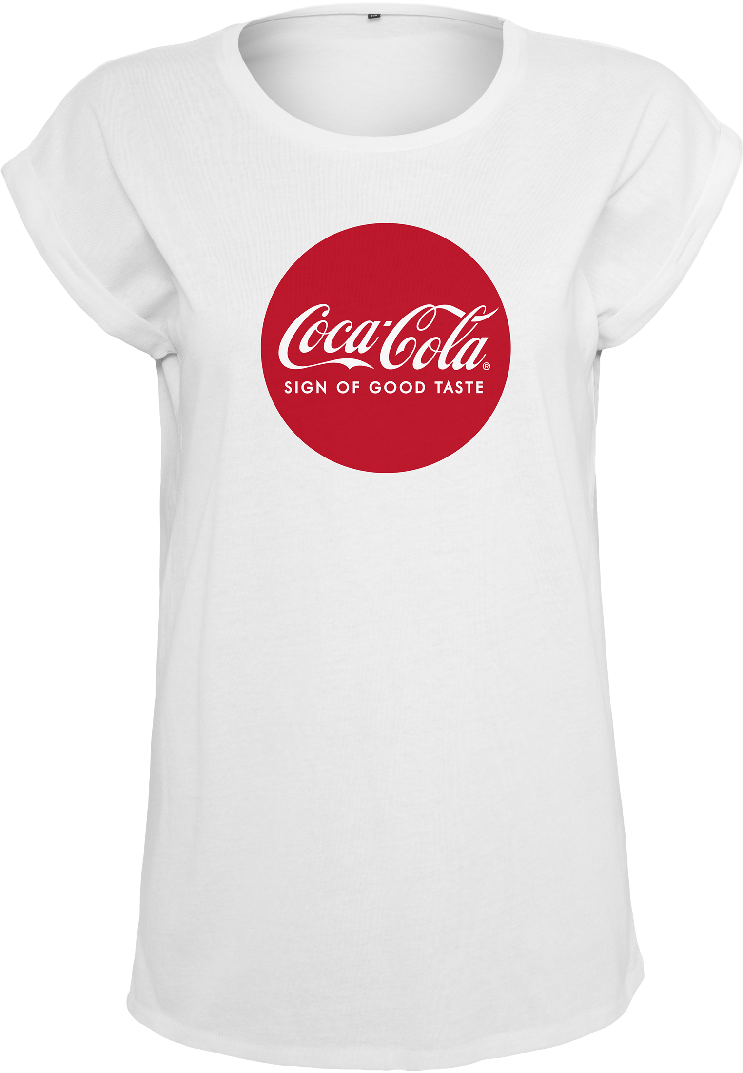 T-Shirts Ladies Coca Cola Round Logo Tee in Farbe white