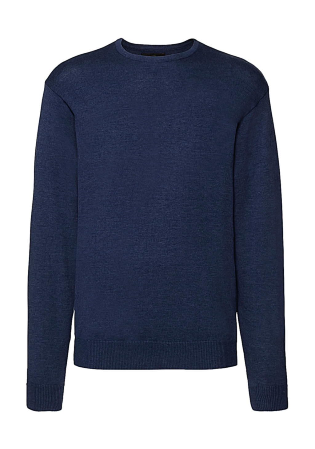  Mens Crew Neck Knitted Pullover in Farbe Denim Marl