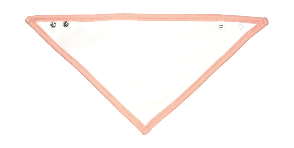  Bandana Bib in Farbe White/Powder Pink