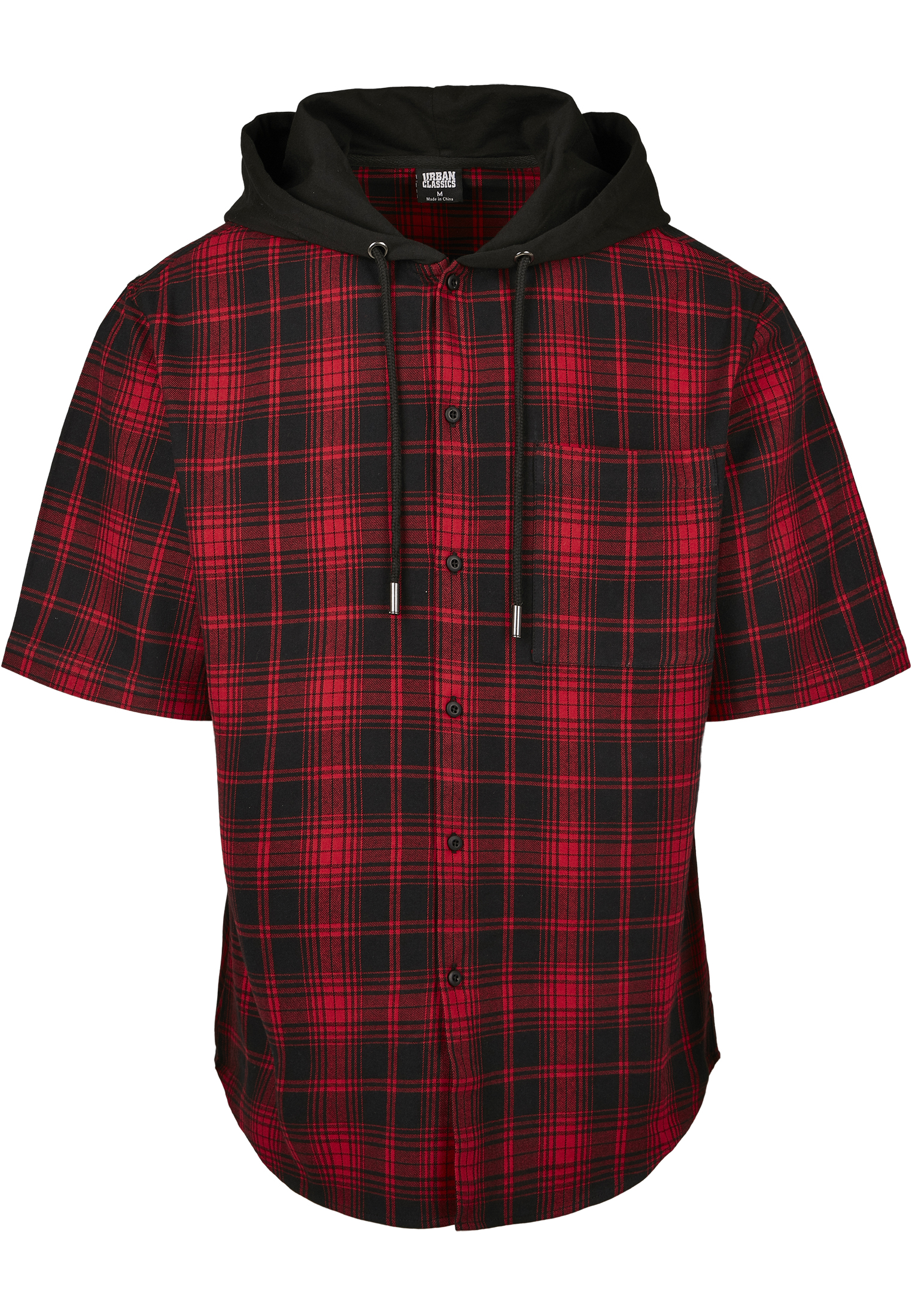 Hemden Hooded Short Sleeve Shirt in Farbe black
