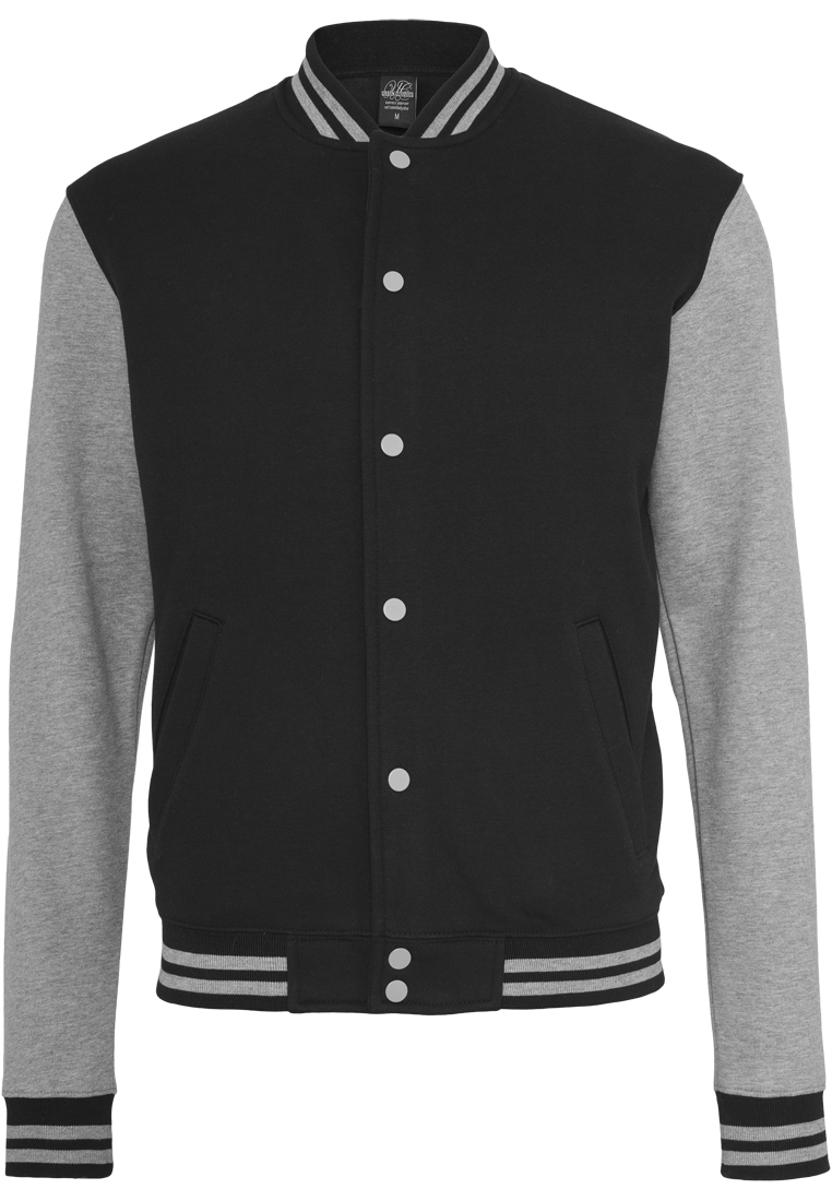 College Jacken 2-tone College Sweatjacket in Farbe blk/gry