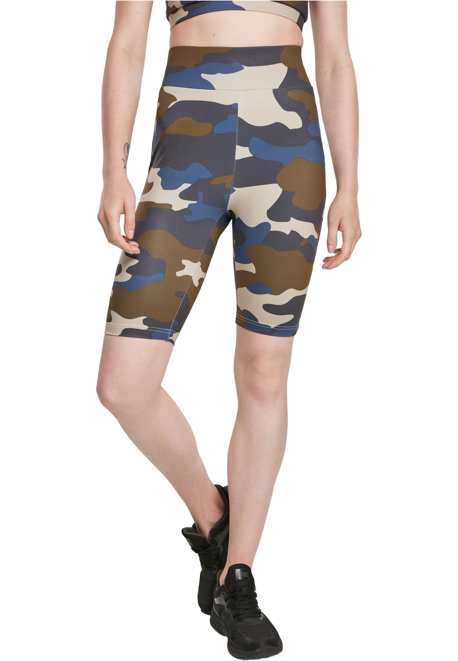 Bekleidung Ladies High Waist Camo Tech Cycle Shorts Double Pack in Farbe summerolive camo/summerolive