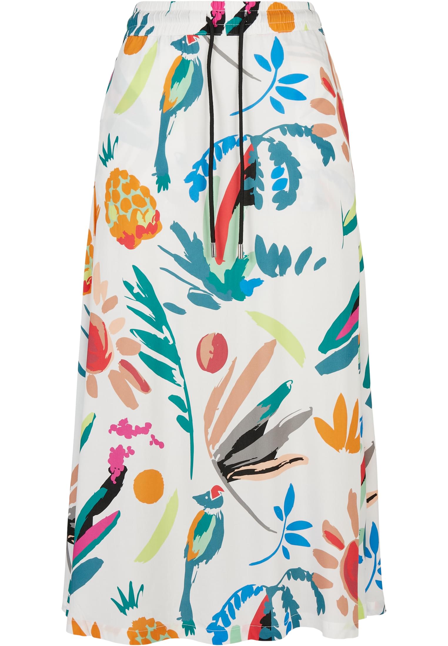 Frauen Ladies Viscose Midi Skirt in Farbe whitesandfruity